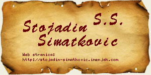 Stojadin Simatković vizit kartica